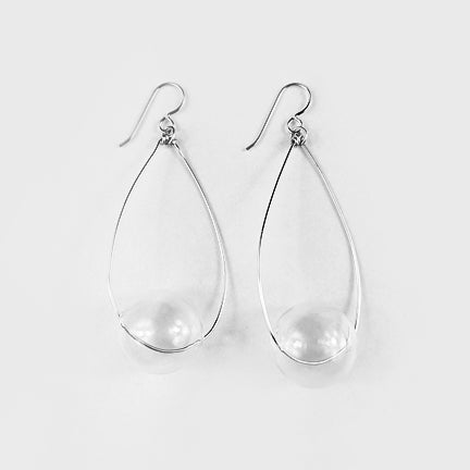 Clear White Hoop Earrings for Women, Clear White Earrings, Transparent Earrings, Hoop Earrings, White Clear Earrings, Dainty Clear Earrings